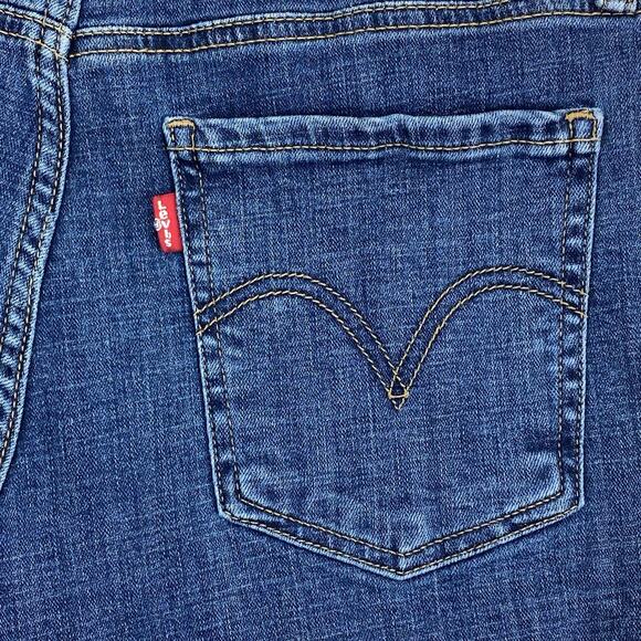 LEVI'S Mid Length Denim Shorts Sz 29 Blue - Picture 11 of 12